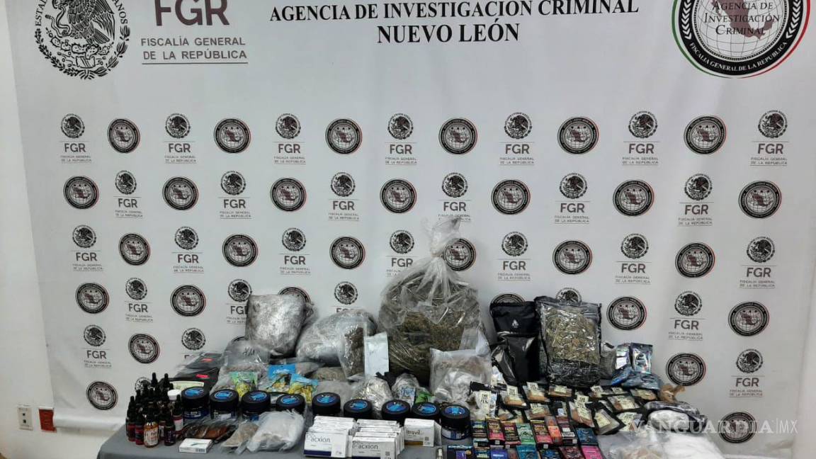 Galletas con cannabis, hongos, mariguana y metanfetamina aseguran en una empresa de paquetería en Nuevo León