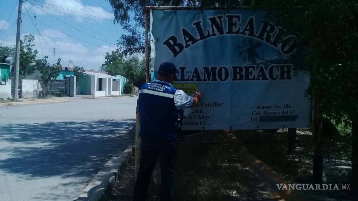 $!Clausuran nueve balnearios el Día del Padre en Monclova