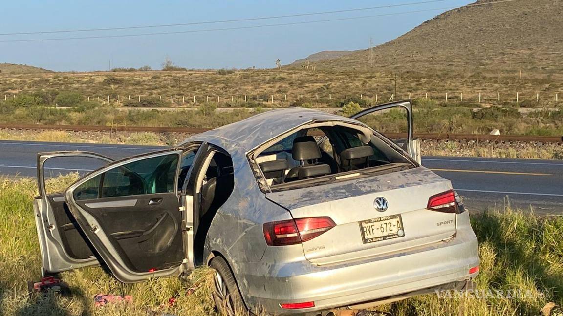 Grupo de amigos sufren trágico accidente en la carretera Saltillo-Zacatecas; reportan tres heridos y un muerto