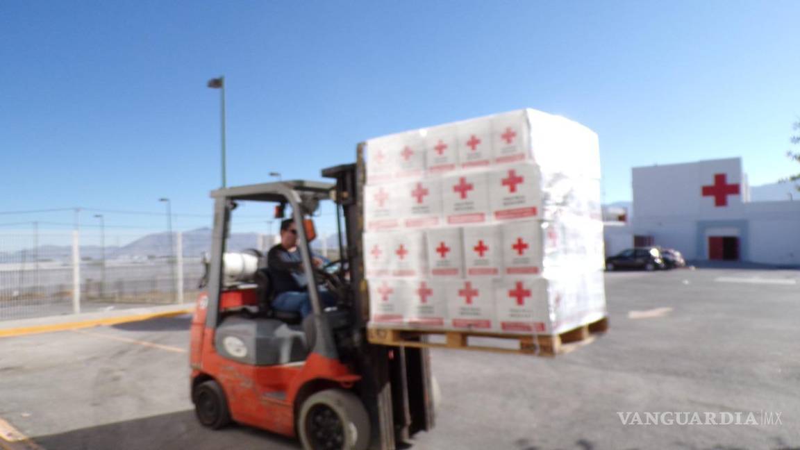 Saltillo: llega cargamento de ayuda humanitaria a la Cruz Roja