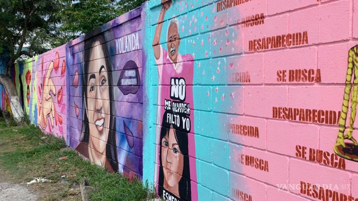 Casos de desapariciones en Nuevo León inspiran un mural
