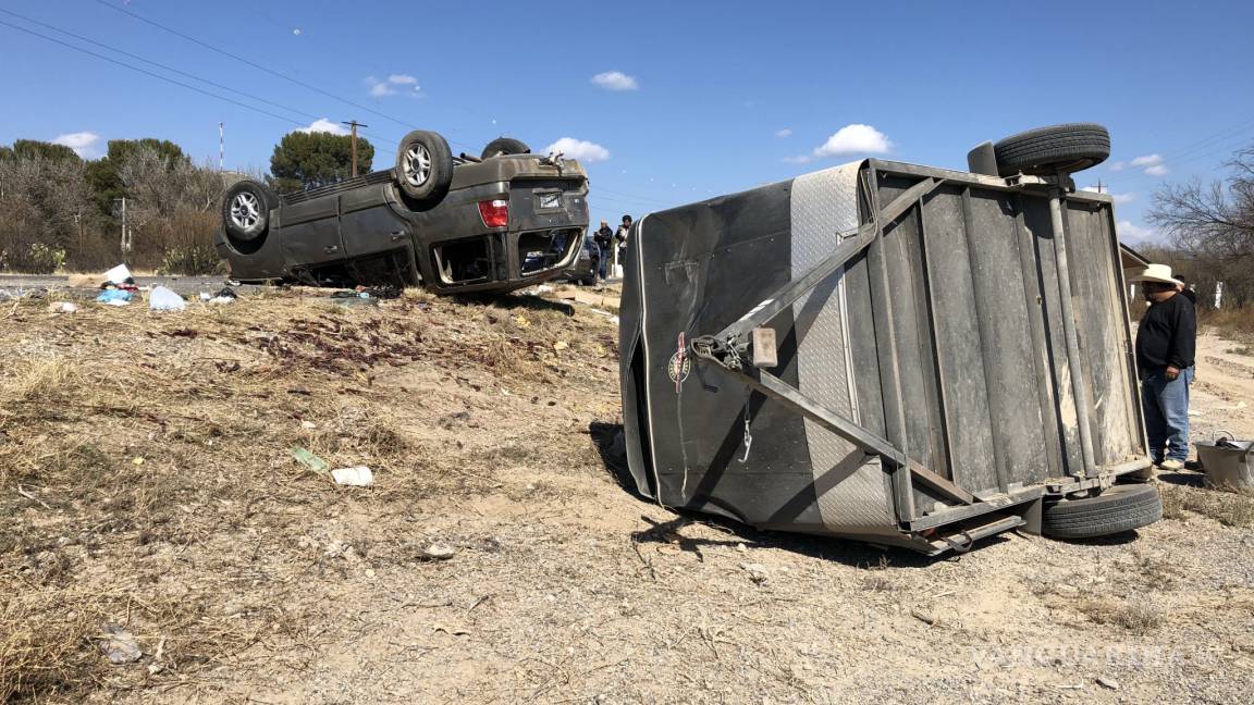 Paisanos se accidentan en la carretera a Zacatecas