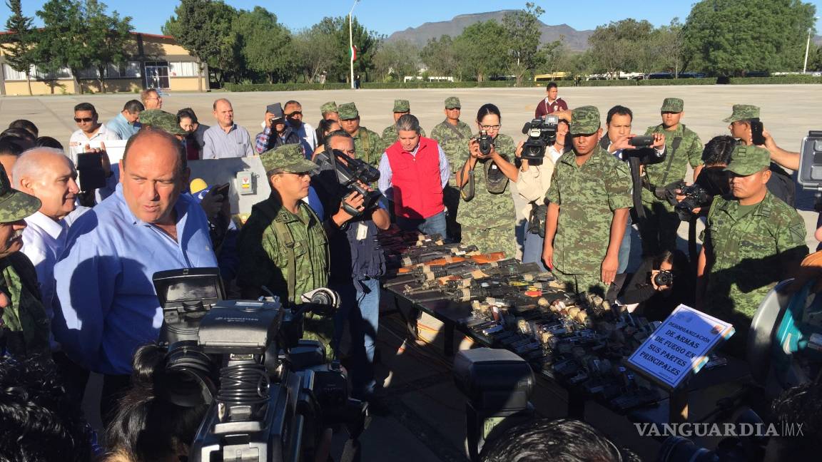$!Sedena destruye armamento y municiones en Saltillo