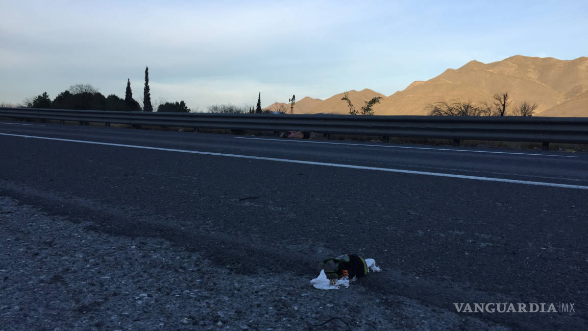 Mata a indigente un auto ‘fantasma’ en carretera Saltillo - Monterrey