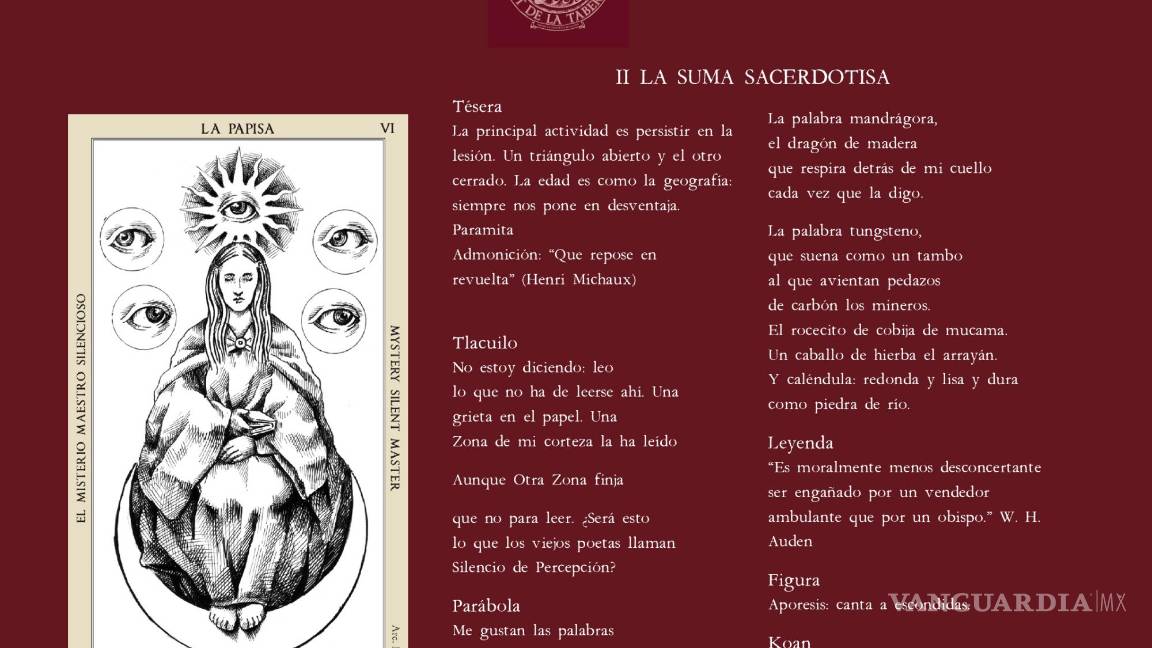 $!Tarot de la taberna: Un salto al vacío que se transfiguró en arte e intuición