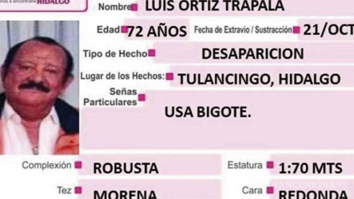 Desaparece exedil por 72 horas, emiten alerta y lo encuentran deambulando