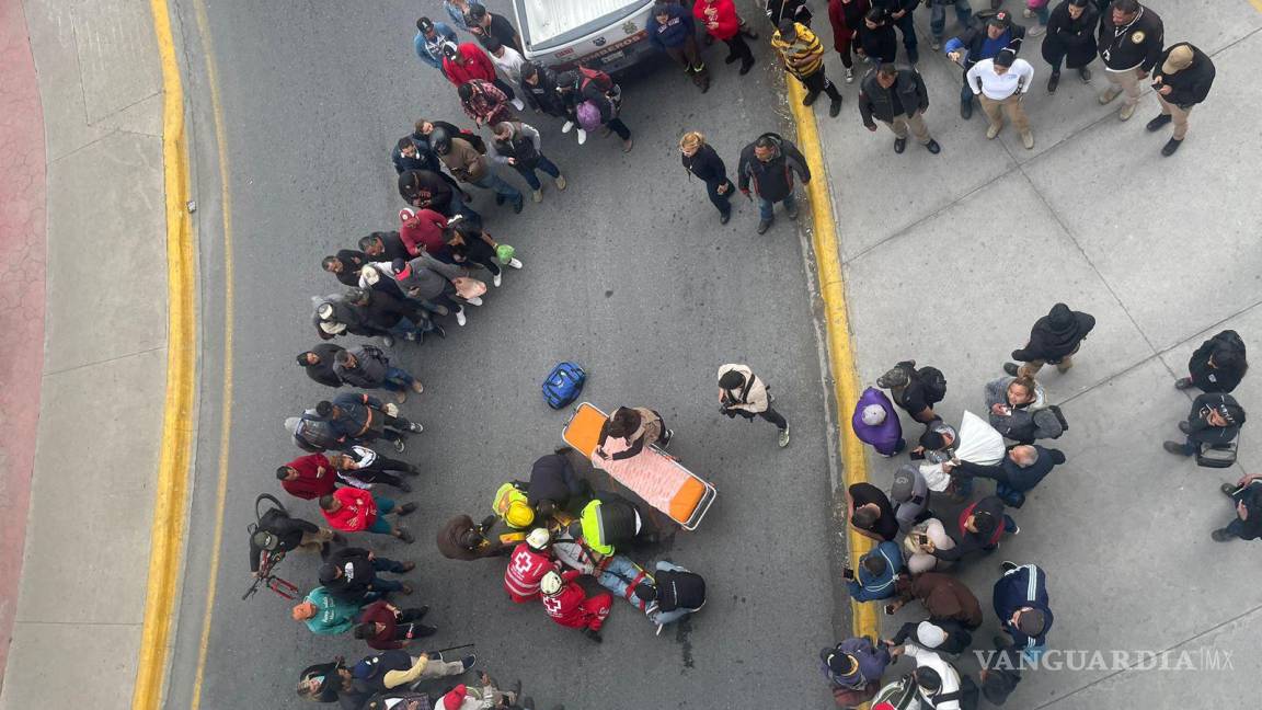 Saltillo: con fracturas pero estable, hombre que se aventó del distribuidor El Sarape