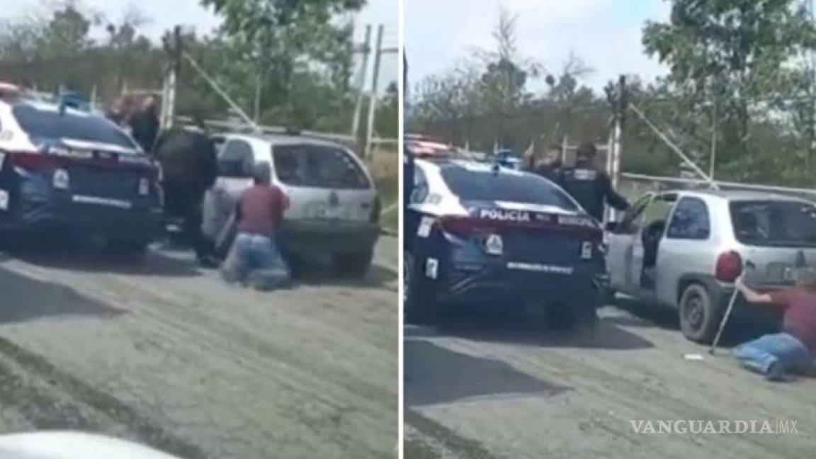 Otra de la policía de Cuautitlán Izcalli... los captan golpeando a un adulto mayor (video)