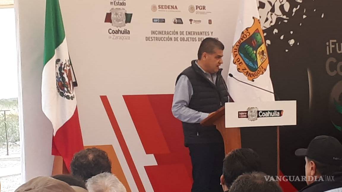 Miguel Riquelme destruye más de 6 toneladas de droga en Torreón