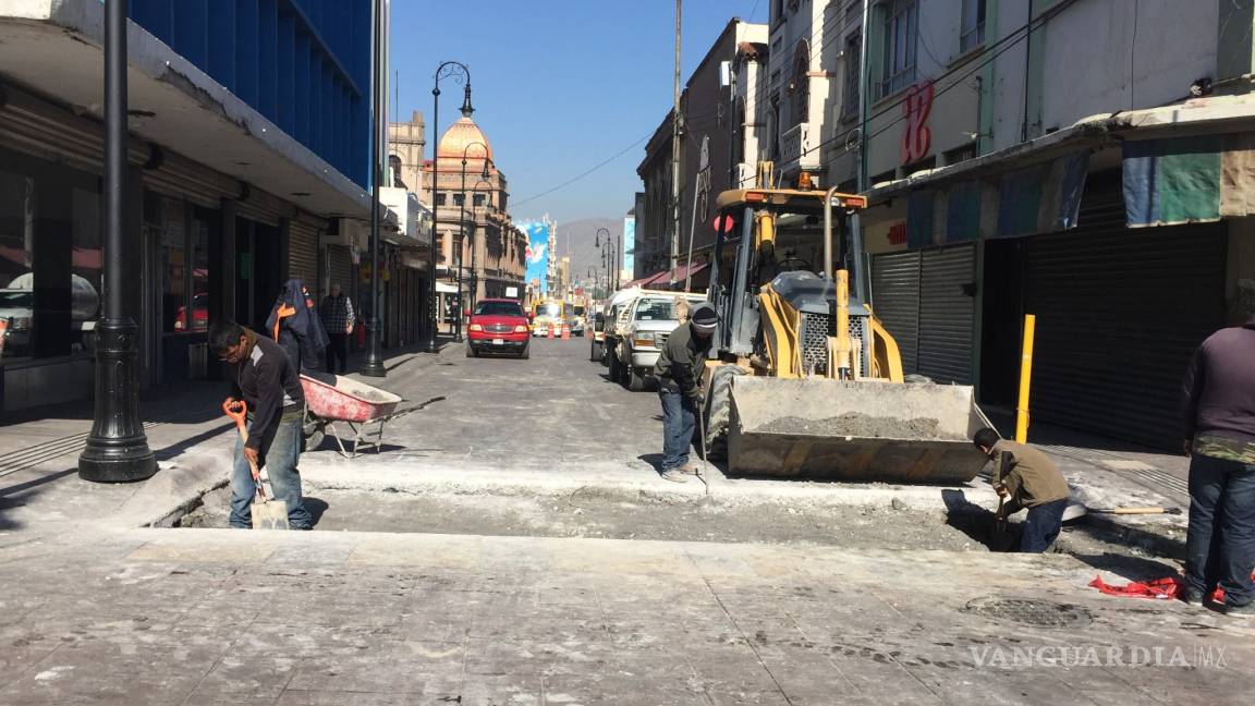Continúan obras en la calle de Aldama