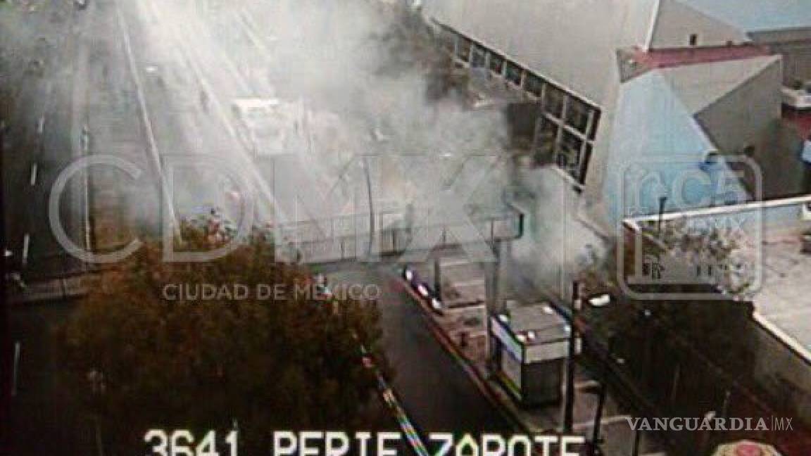 Se registra incendio en inmediaciones de Sala Ollin Yoliztli