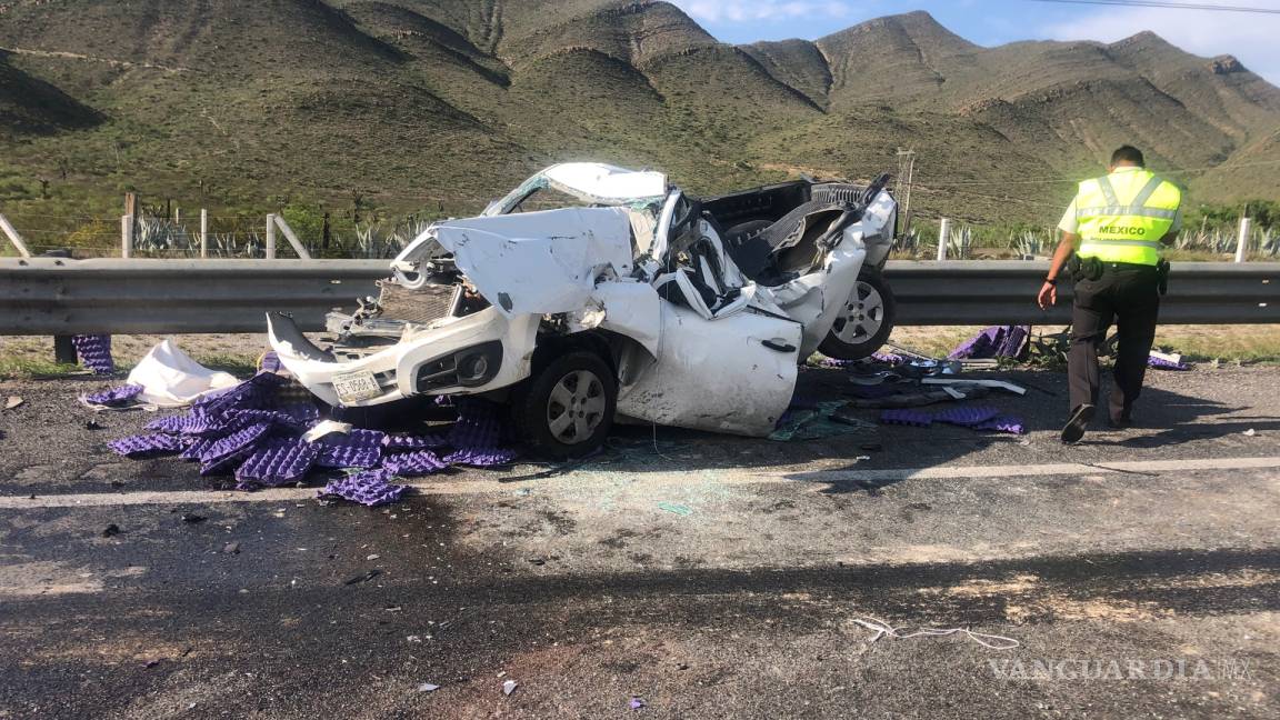 Deja caos tres accidentes en la Saltillo-Monterrey