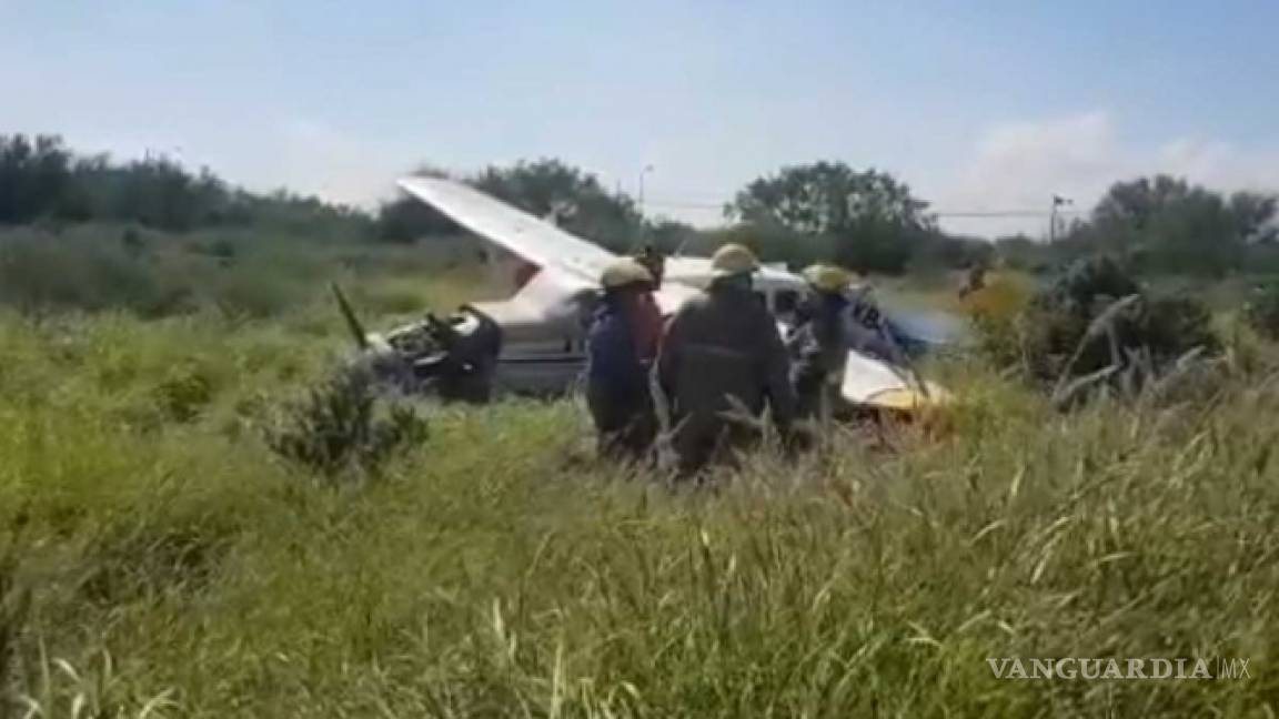 Se desploma avioneta en Carretera Laredo, Nuevo León