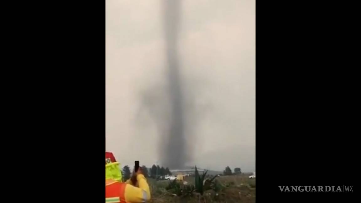 El doble tornado que sorprendió a Tlaxcala (VIDEO)