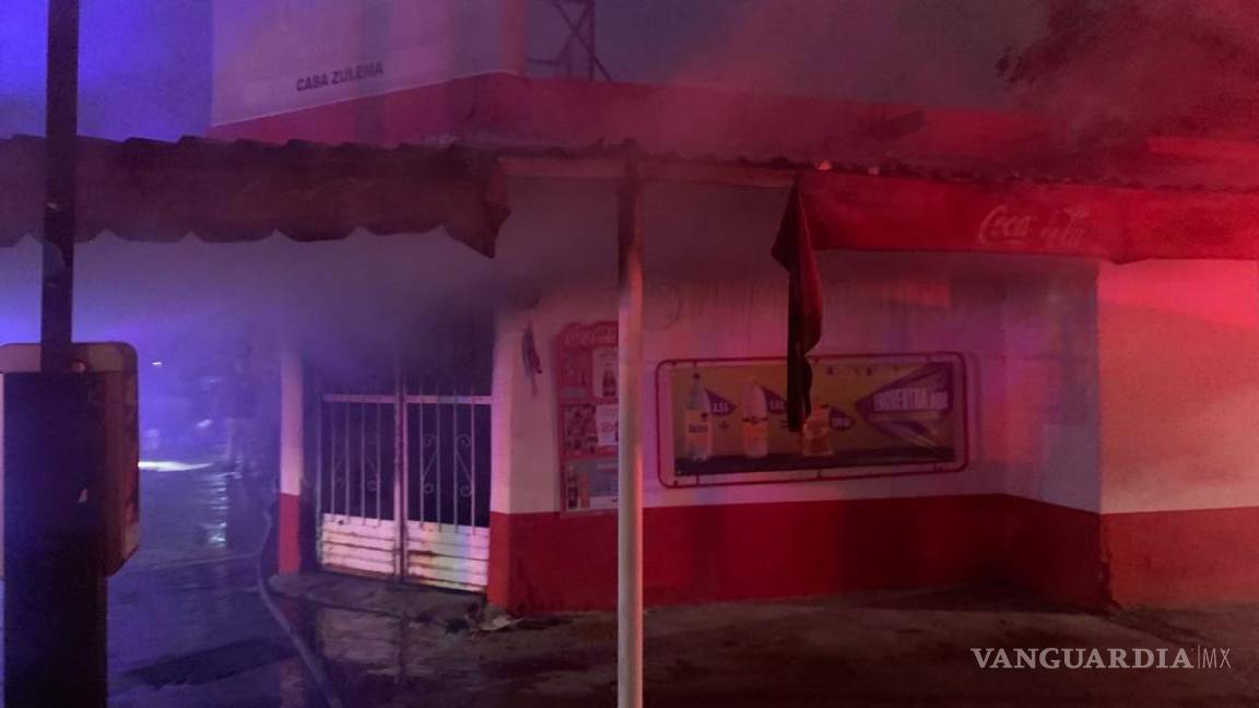 Muere abuelita de 72 años; incendio consumió su negocio y domicilio en Frontera, Coahuila