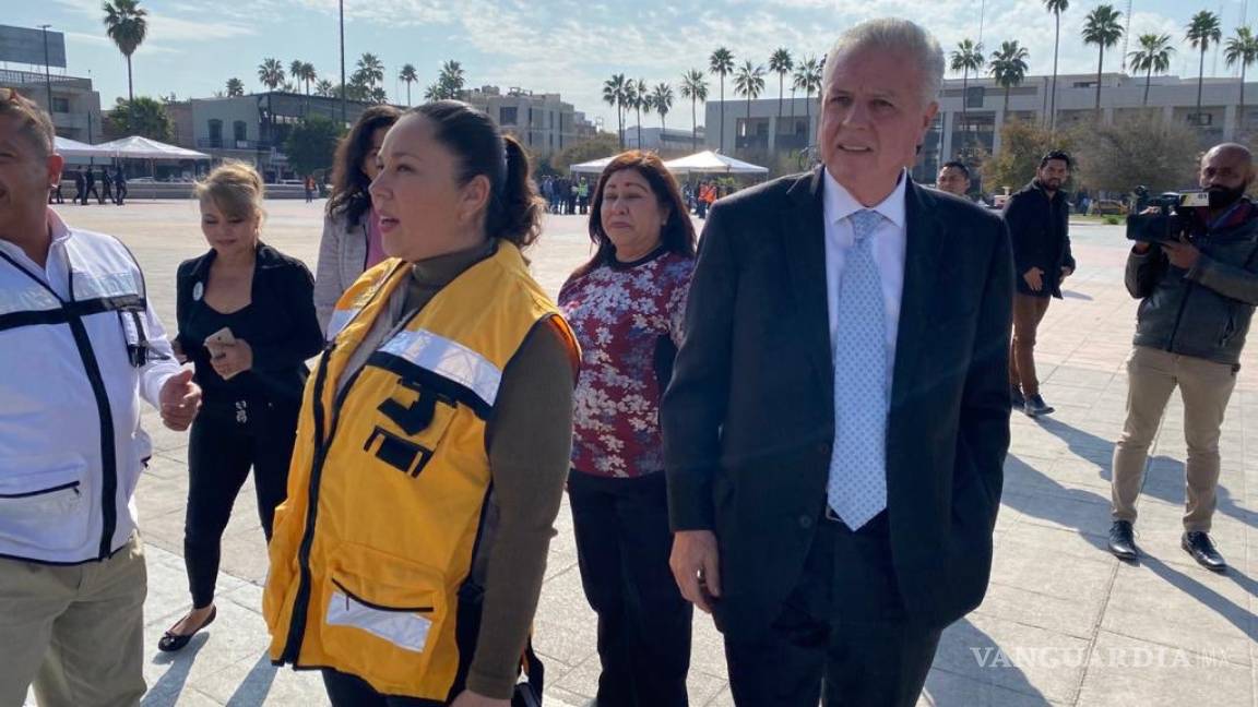 Torreón participa en simulacro nacional con alerta de incendio en Presidencia Municipal
