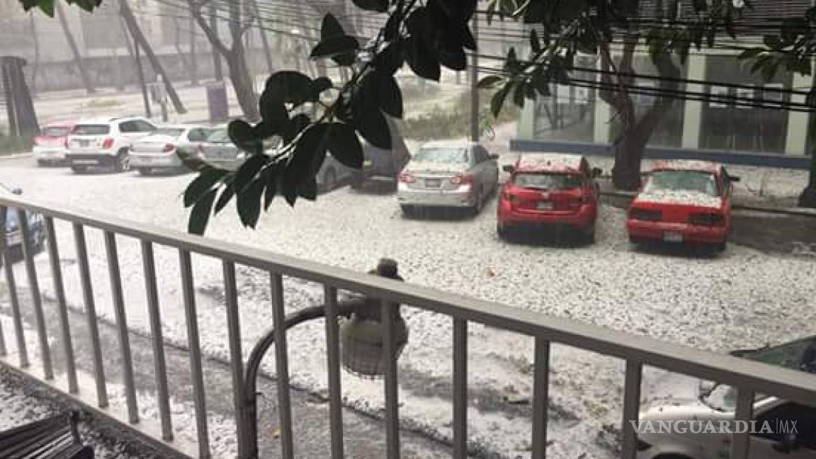 Sorprende fuerte granizada a los habitantes de la CDMX