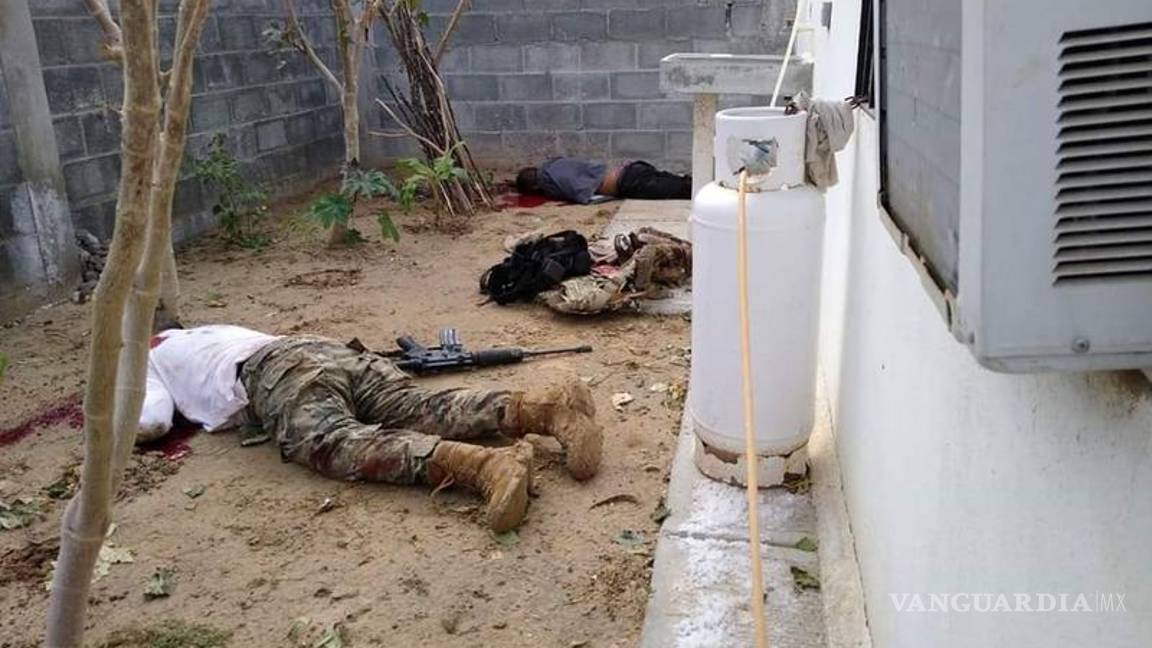 $!Así quedaron los 6 sicarios de 'La Tropa del Infierno' del Cártel del Noreste abatidos en el enfrentamiento con militares en Nuevo Laredo (fotos)