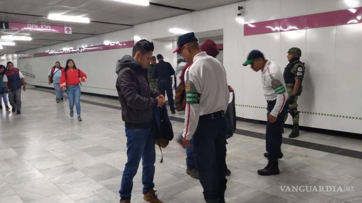Presencia de la Guardia Nacional en el Metro de la CDMX es de reconocimiento