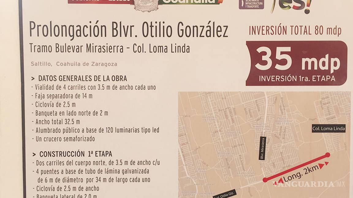 $!Amplían bulevar Otilio González en Saltillo