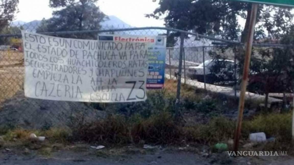 En Hidalgo ponen mantas con amenazas a huachicoleros