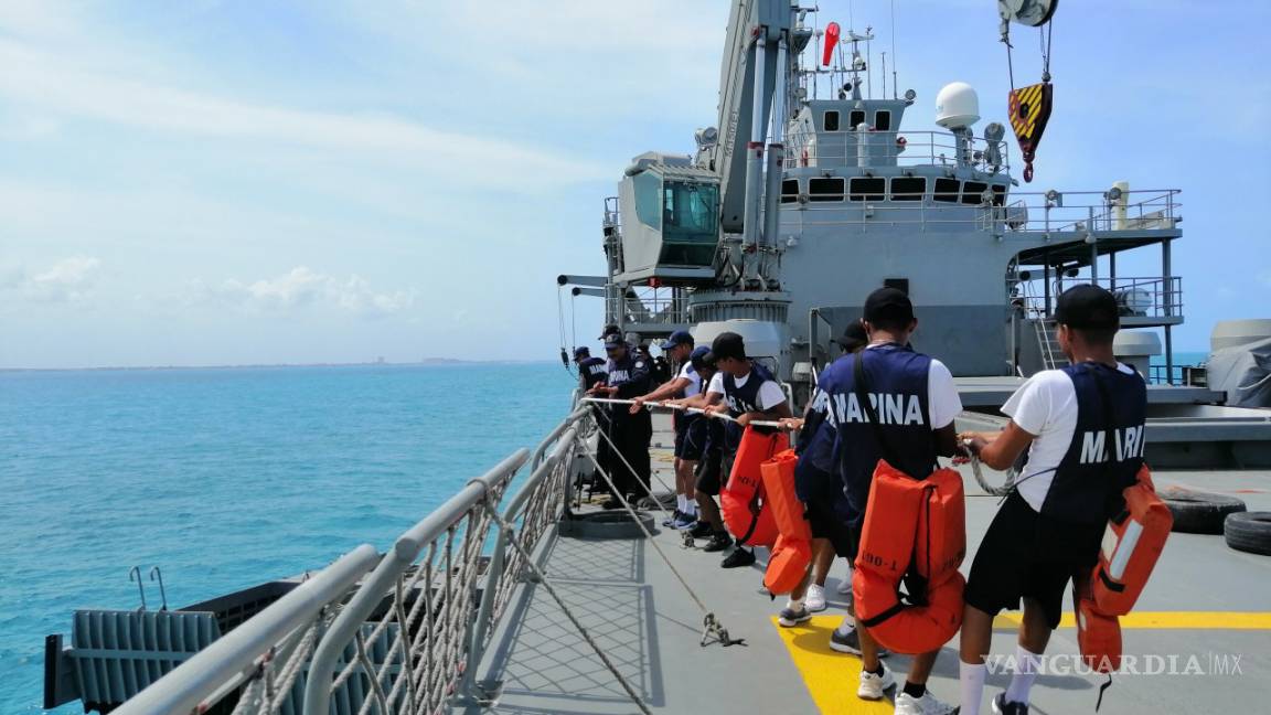 Secretaría de Marina recolecta 155 toneladas de sargazo en el Caribe