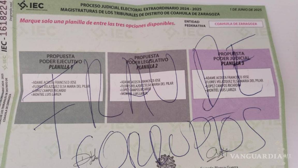$!En Coahuila, ciudadanos convierten votos en denuncias: ‘Fuera cártel de la toga’