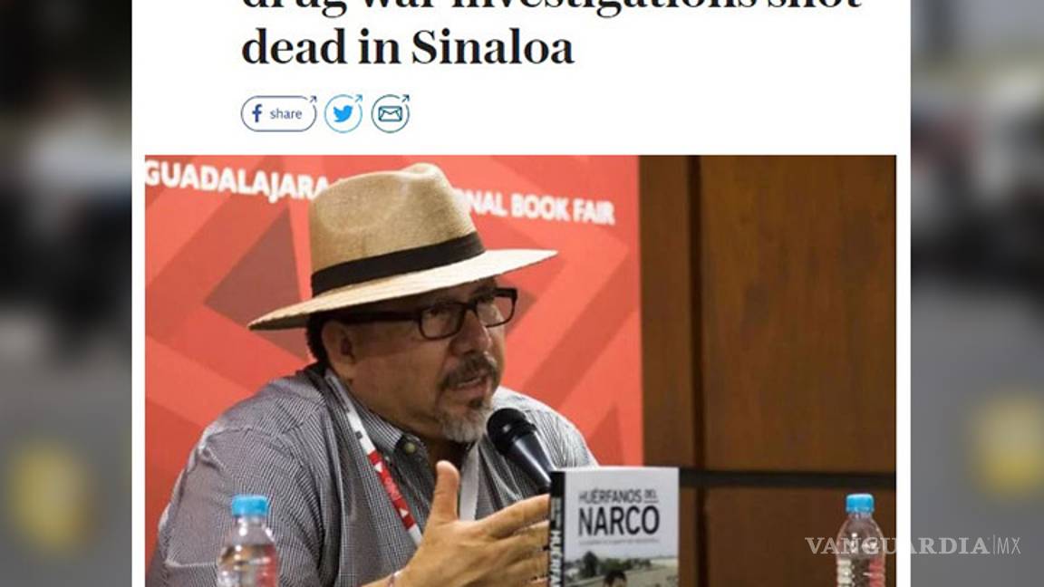 $!Medios internacionales repudian el asesinato de Javier Valdez