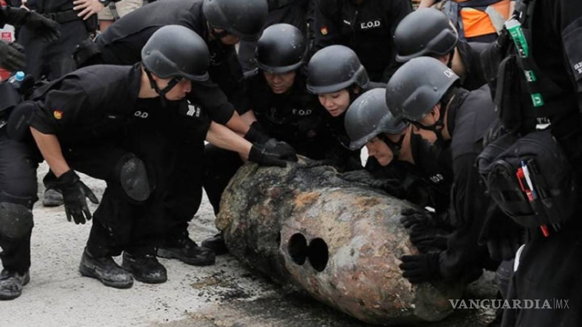 Hallan y desactivan bomba de la II Guerra Mundial en Hong Kong