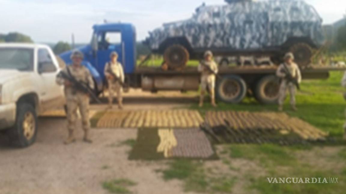 Militares decomisan tanqueta tras enfrentamientos con presuntos sicarios