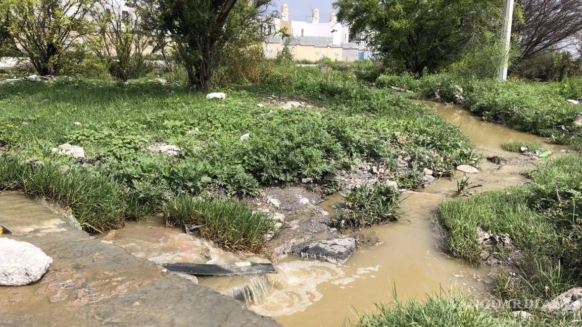 Desbordan aguas negras drenaje en la colonia Mirasierra