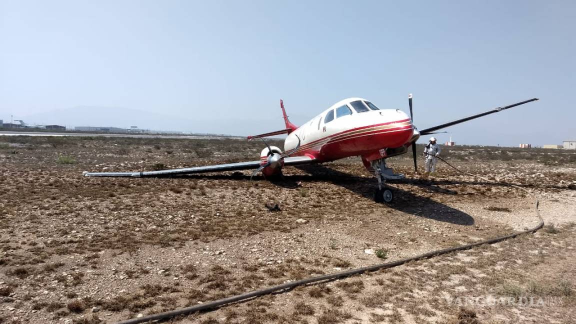 Se despista avión de carga en el Aeropuerto Plan de Guadalupe de Saltillo; no hay heridos