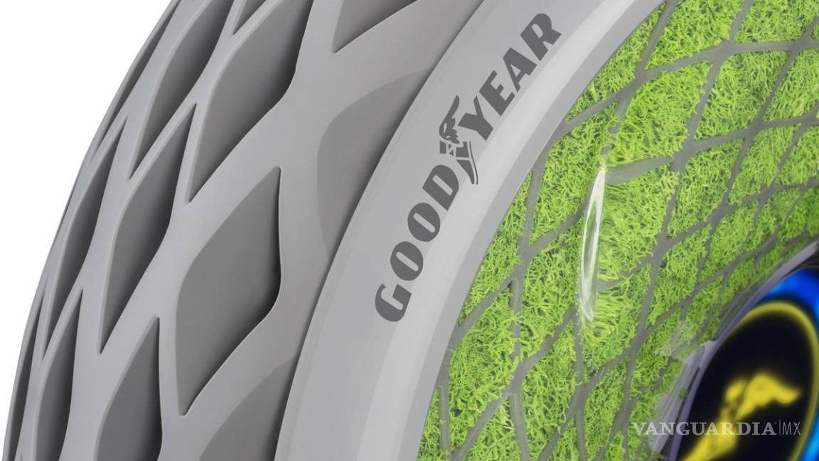 $!Goodyear Oxygene, neumático relleno de musgo para limpiar el aire de las ciudades