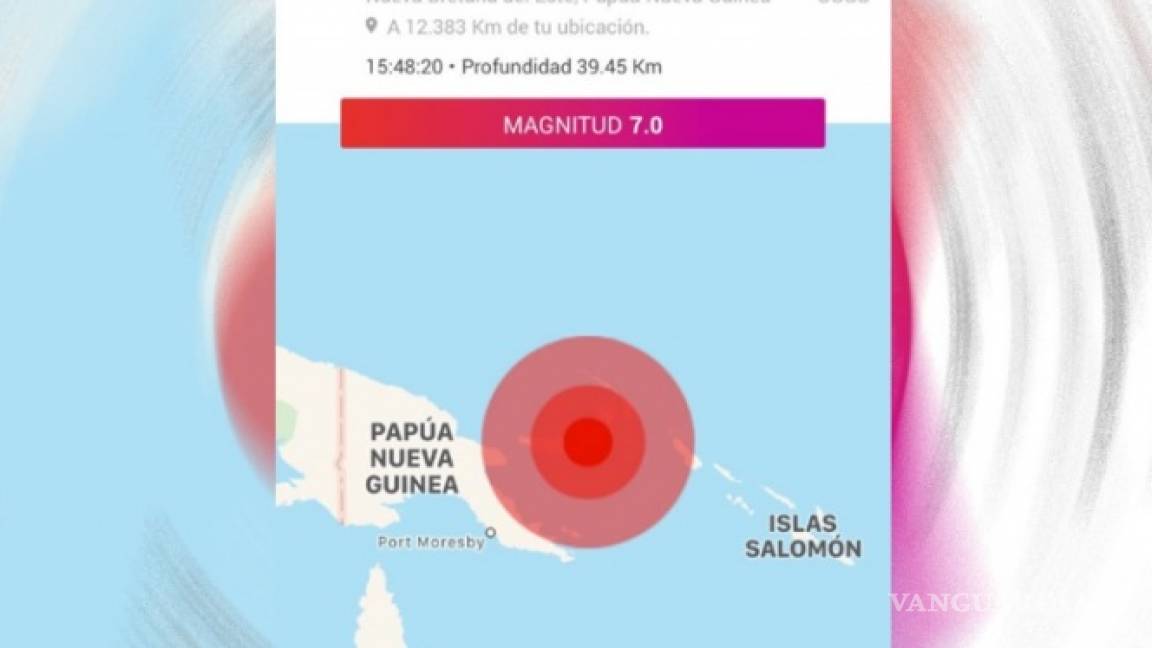 Emiten alerta de tsunami por sismo de magnitud 7 que sacude a Papúa Nueva Guinea