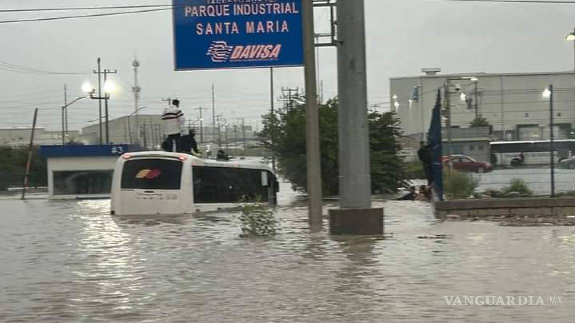 Lluvias de tormenta tropical ‘Alberto’ generan caos y encharcamientos en Saltillo y Ramos Arizpe