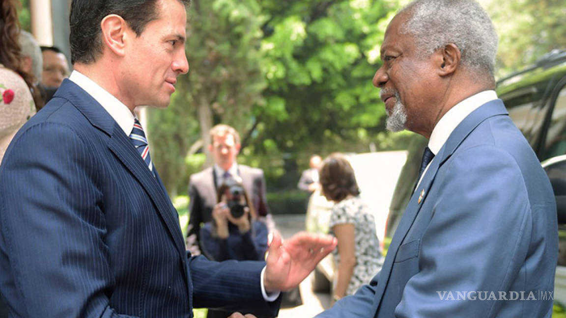 Peña Nieto recibe a Kofi Annan