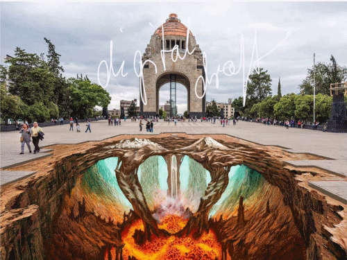 $!Edgar Müller crea un mar de lava en la Ciudad de México