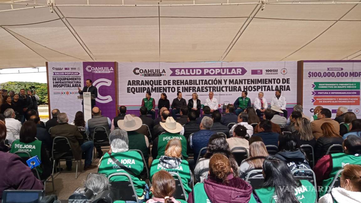 Anuncia Gobernador inversión de 100 mdp para mejorar hospitales en Coahuila