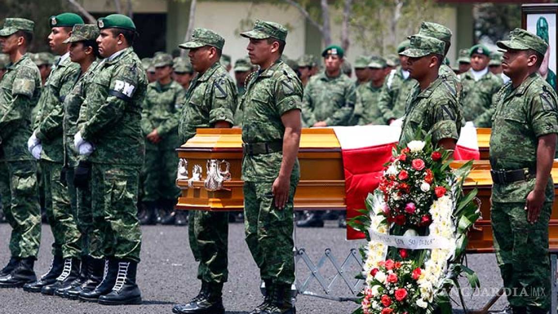 Despiden con honores a los 4 militares caídos en Puebla