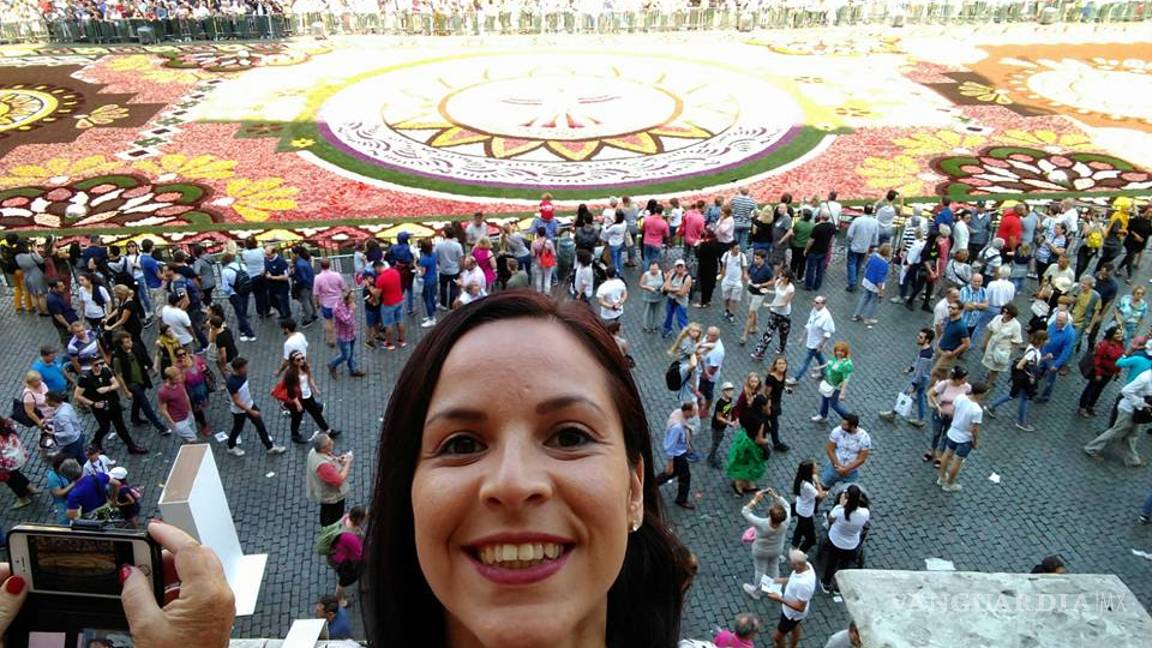 $!Bruselas dedica tapete floral en su plaza central a México