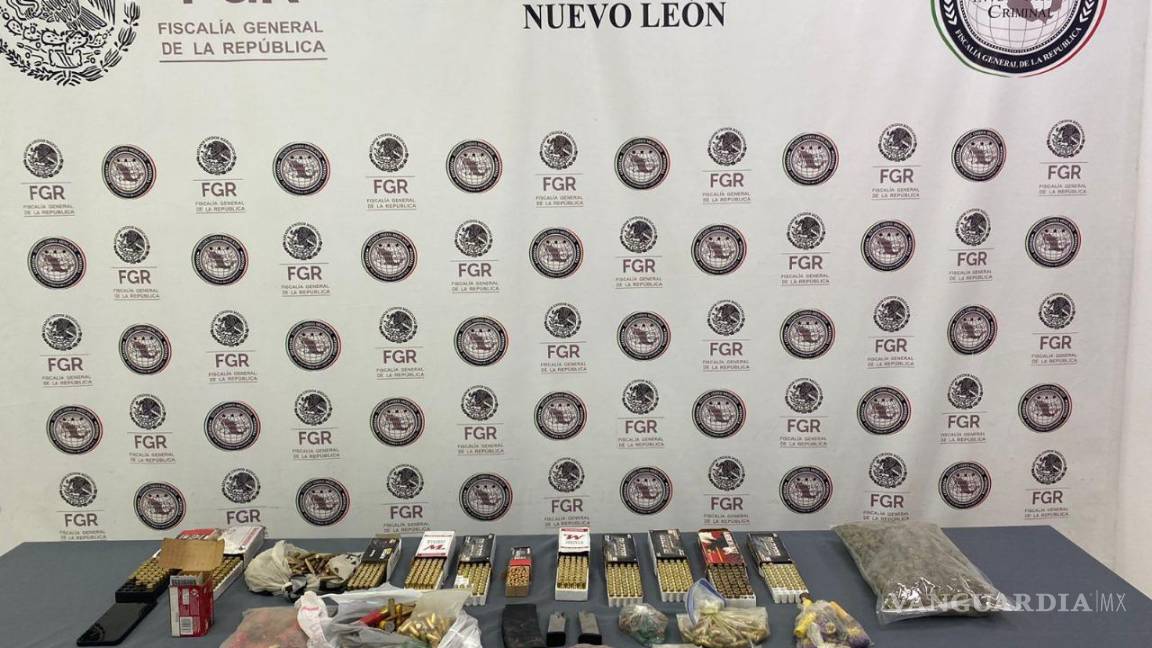 Nuevo León: FGR vincula a proceso a hombre por posesión de material bélico y droga