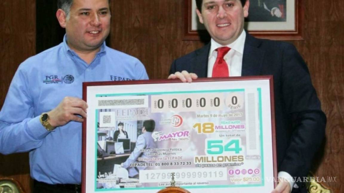 Loteria Nacional dedica cachito de la suerte a la Fepade
