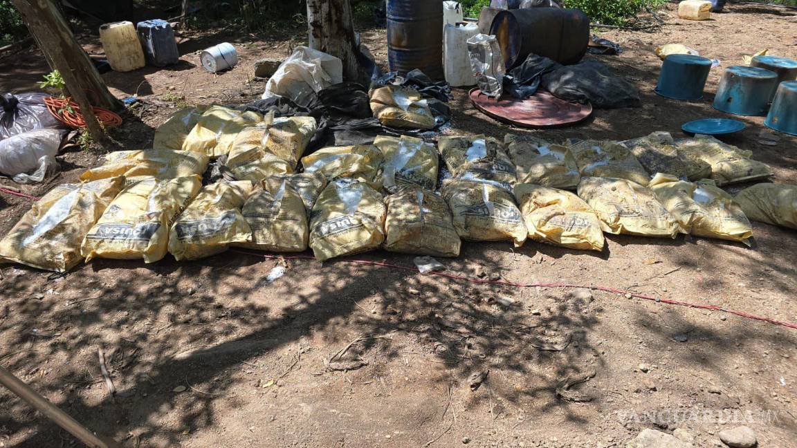 $!Aseguran 21 toneladas de metanfetamina en 2 narcolaboratorios ligados a ‘Los Mayos’