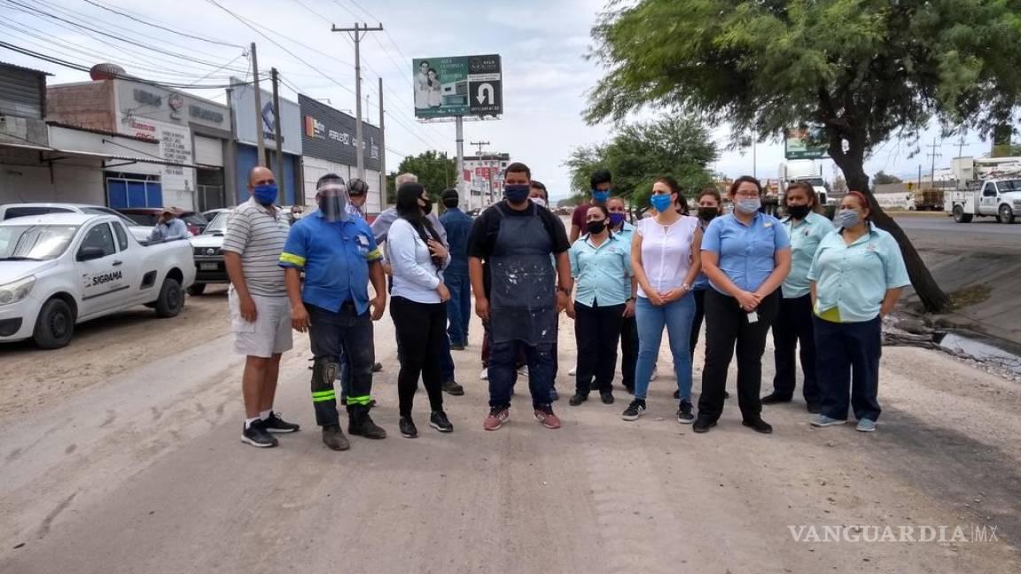 Protestan por lentitud en obras del Simas Torreón