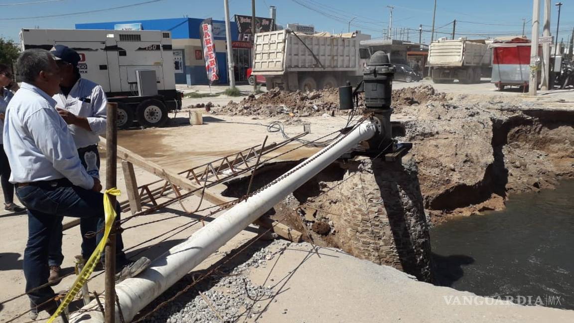 $!Casi terminan de rehabilitar colector de Ciudad Nazas