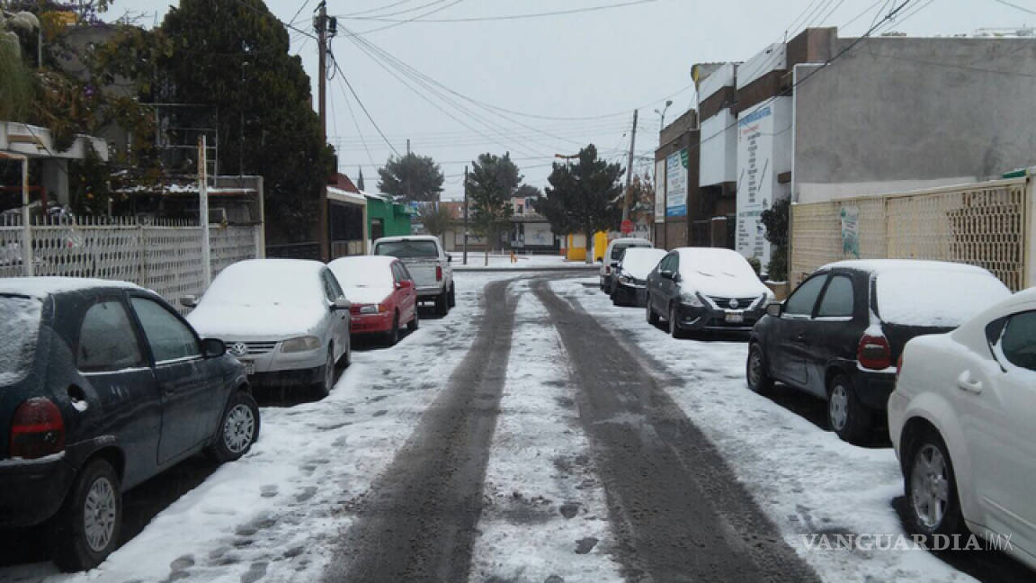 'Perdona' nevada pavimento y alumbrado público de Saltillo