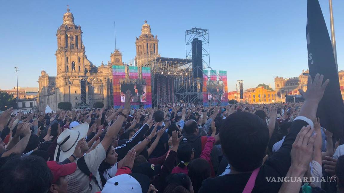 $!Así se vive el AMLOFest desde el Zócalo capitalino