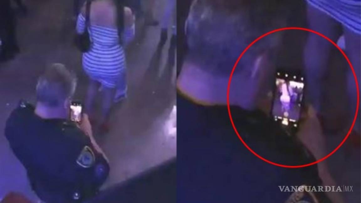 Policía le toma foto al trasero de una mujer en concierto