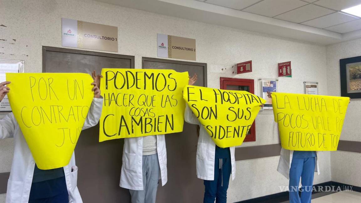En paro 870 médicos residentes de Pemex, exigen aguinaldo y alto a amenazas