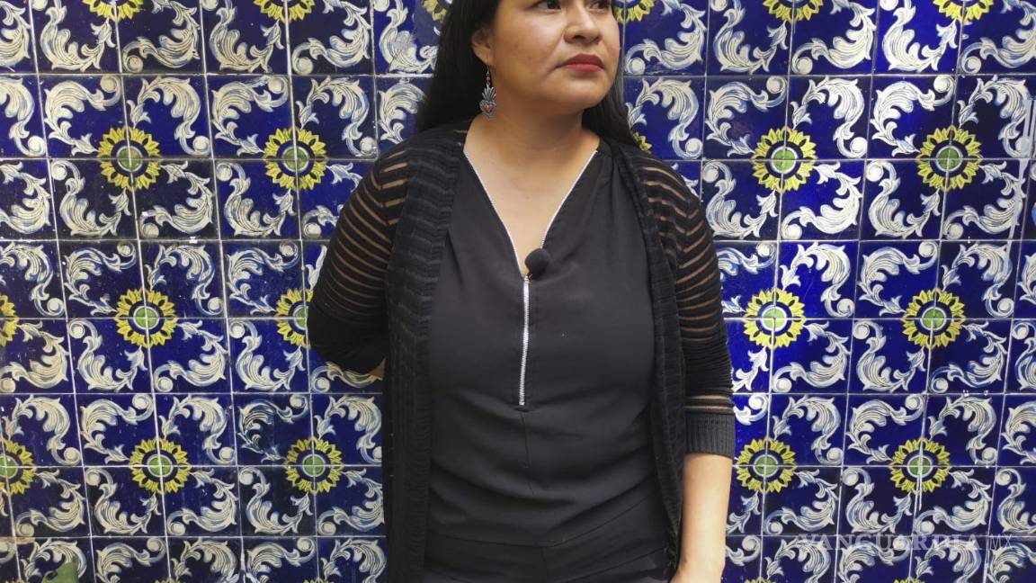 $!Claudia Hernández durante una protesta contra la construcción de un nuevo aeropuerto para la Ciudad de México en Atenco en 2006, ella y otras 21 mujeres fueron abusadas y violadas por la policía. AP Foto/Abril Mulato